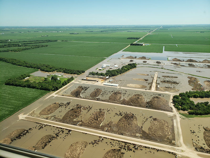 Kearney flooding from the air